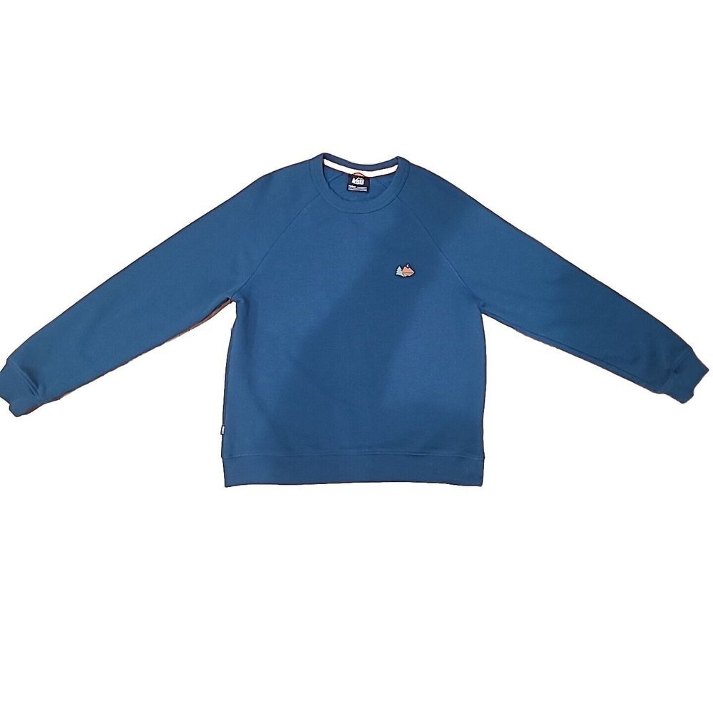 Rei Co-op Out There UFO Crew Sweatshirt Mens M Blue Outdoor Nature Fleece‎